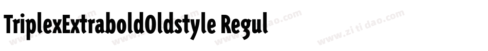 TriplexExtraboldOldstyle Regular字体转换